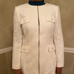 NWT Tahari White Blazer Suit Jacket with pants